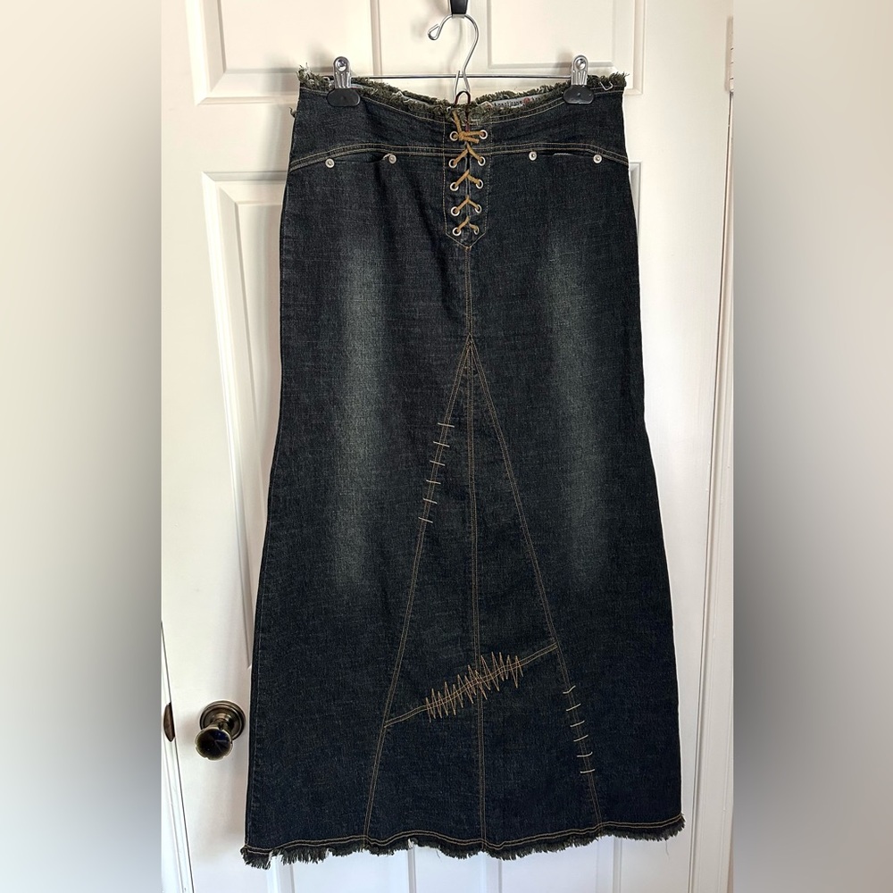 Vintage Bongo Denim Maxi Skirt
